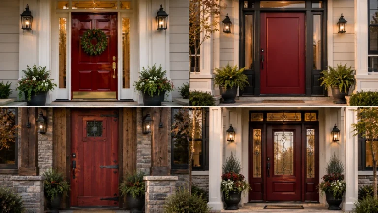 12 Jaw-Dropping Dark Red Front Door Ideas