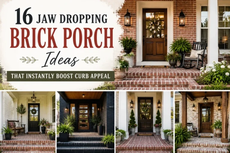 16 Beautiful Brick Porch Ideas to Improve Your Home’s Curb Appeal