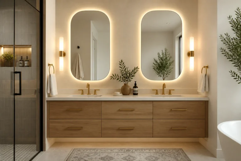 Modern double vanity bathroom