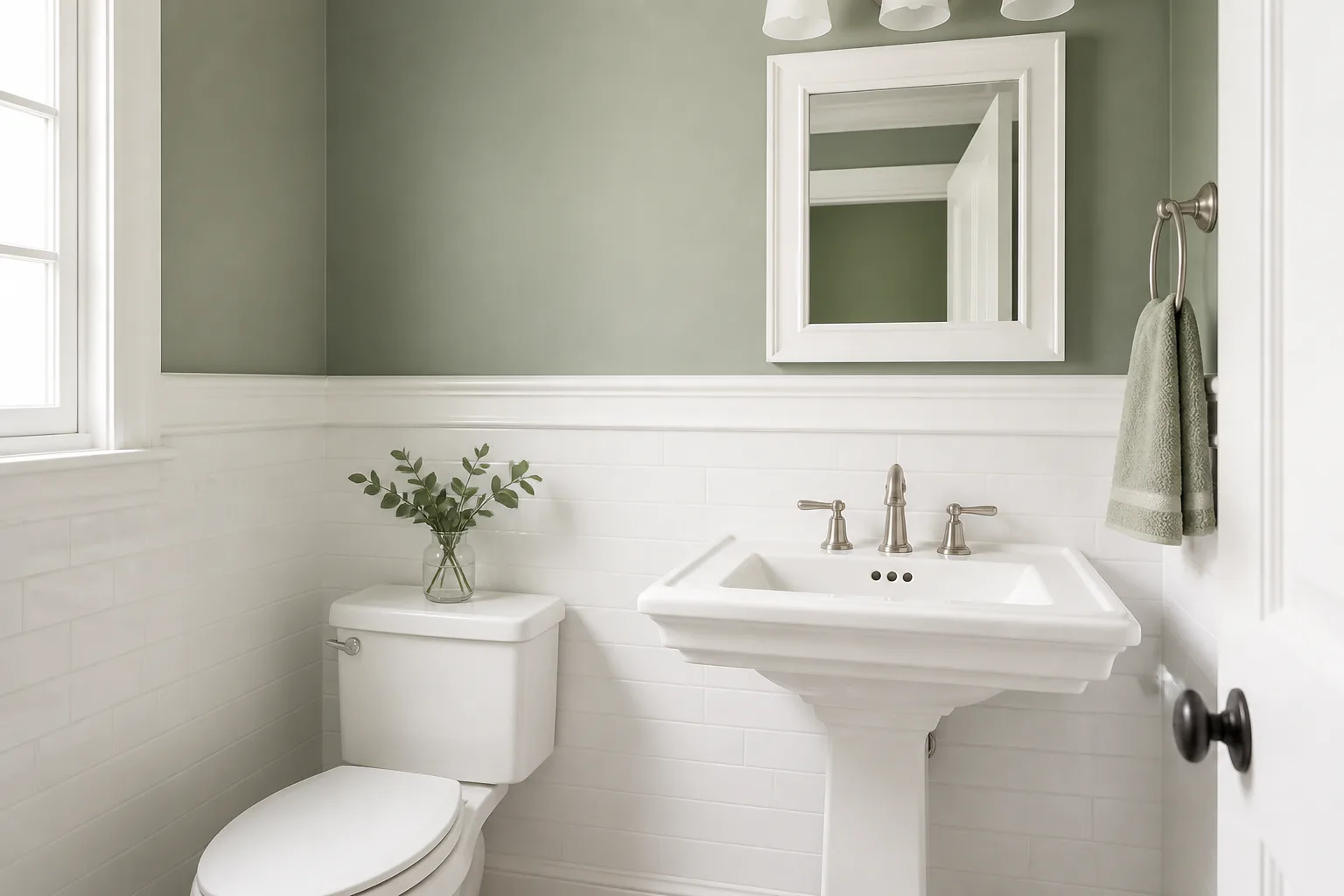 Small bathroom with pedestal sink