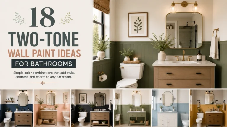 18 Two-Tone Wall Paint Ideas for Bathrooms That Look Stunning