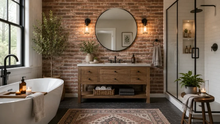 12 Stunning Bathroom Brick Wall Accent Ideas You’ll Want to Copy