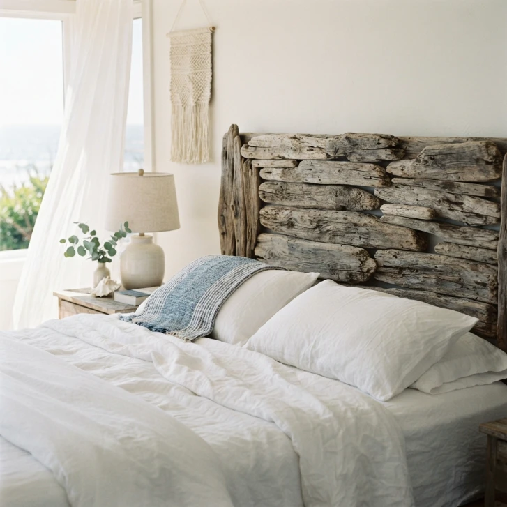 Weathered Driftwood and Bleached Oak Finishes - coastal bedroom idea