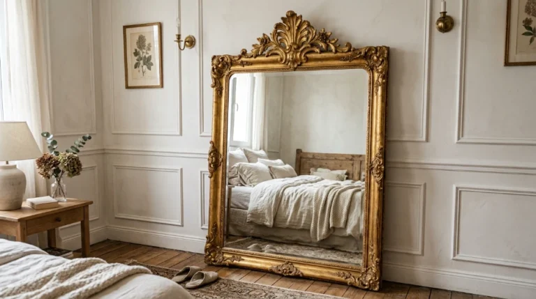 20 Stunning Bedroom Floor Mirror Ideas to Brighten and Enlarge Your Room